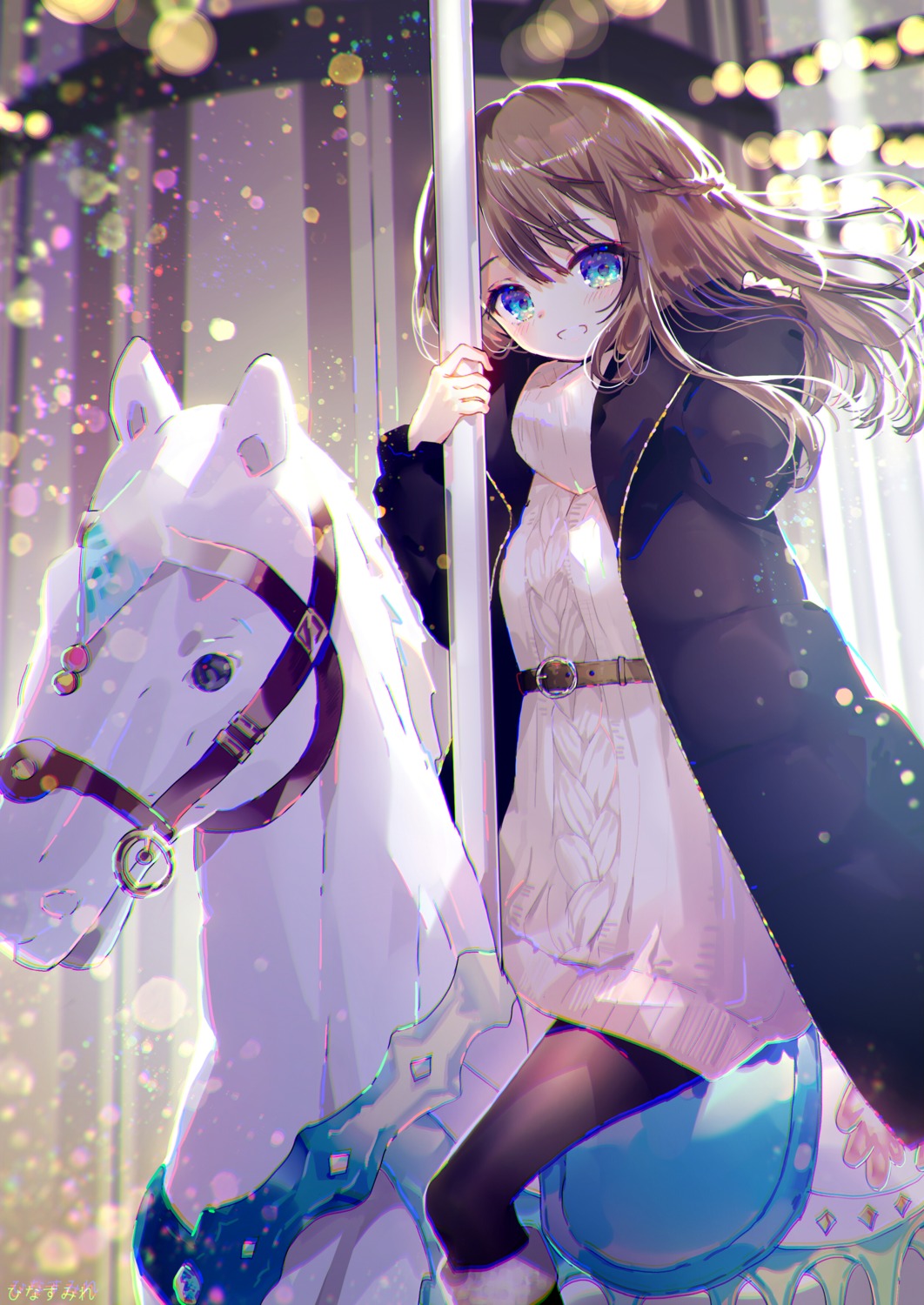dress, hinasumire, pantyhose, sweater
