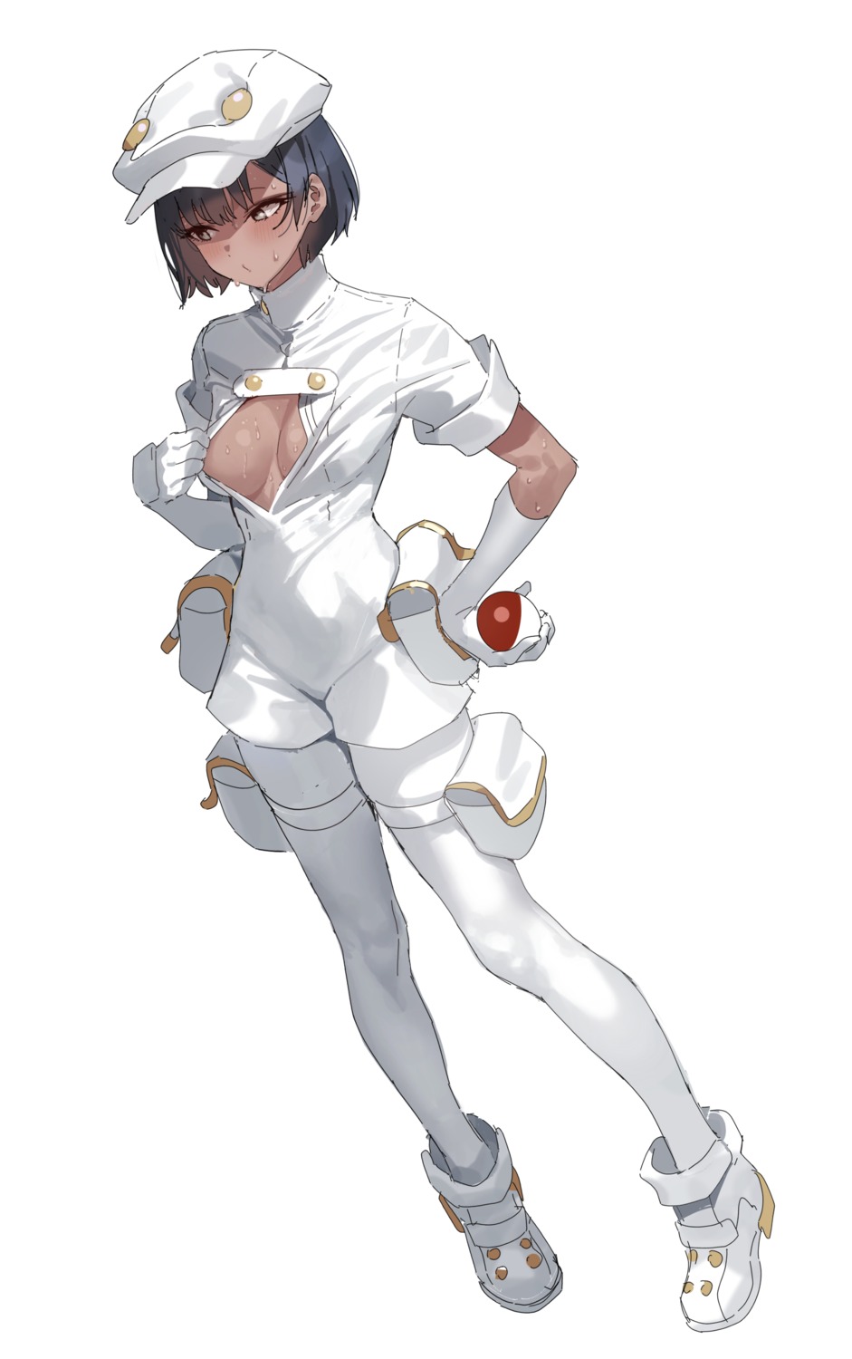 aether_foundation_employee, garter, mx2j_(nsh6394), no_bra, open_shirt, pantyhose, pokemon, pokemon_sm, pokemon_usum, undressing, uniform, wet