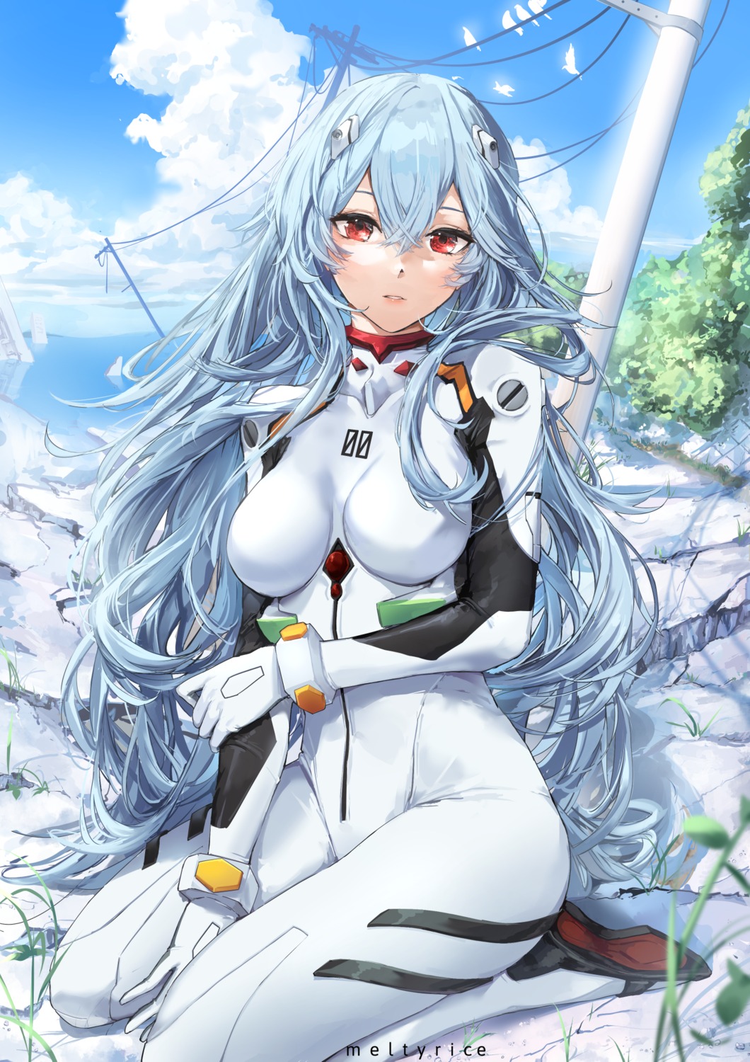 ayanami_rei, bodysuit, meltyrice, neon_genesis_evangelion