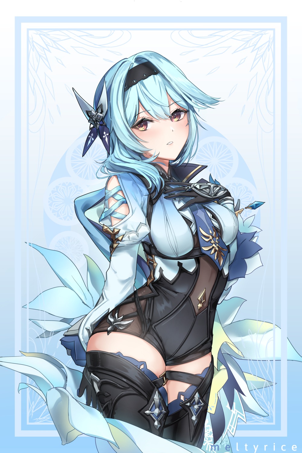 eula, garter, genshin_impact, meltyrice, thighhighs