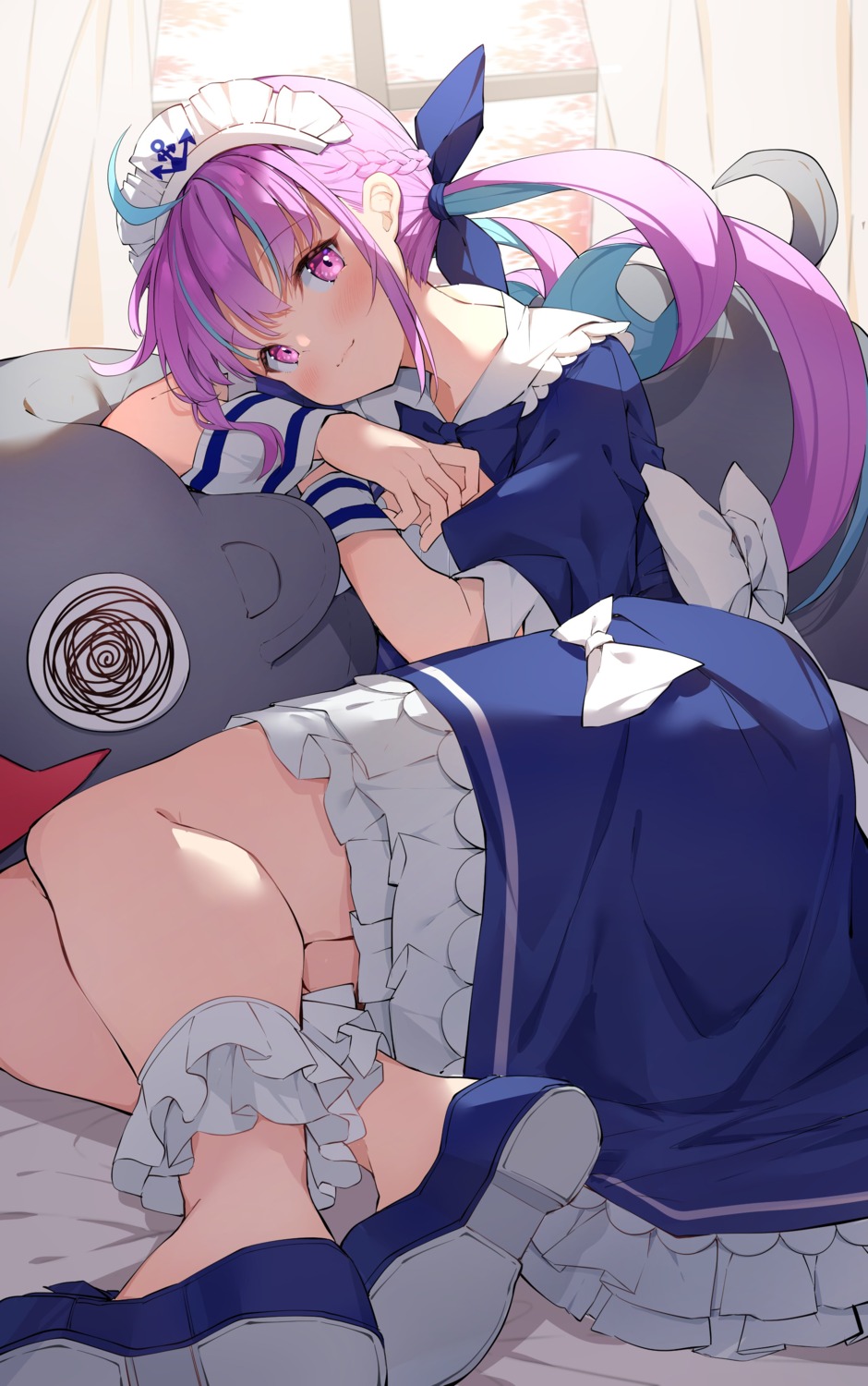 darjeeling_(reley), hololive, maid, minato_aqua