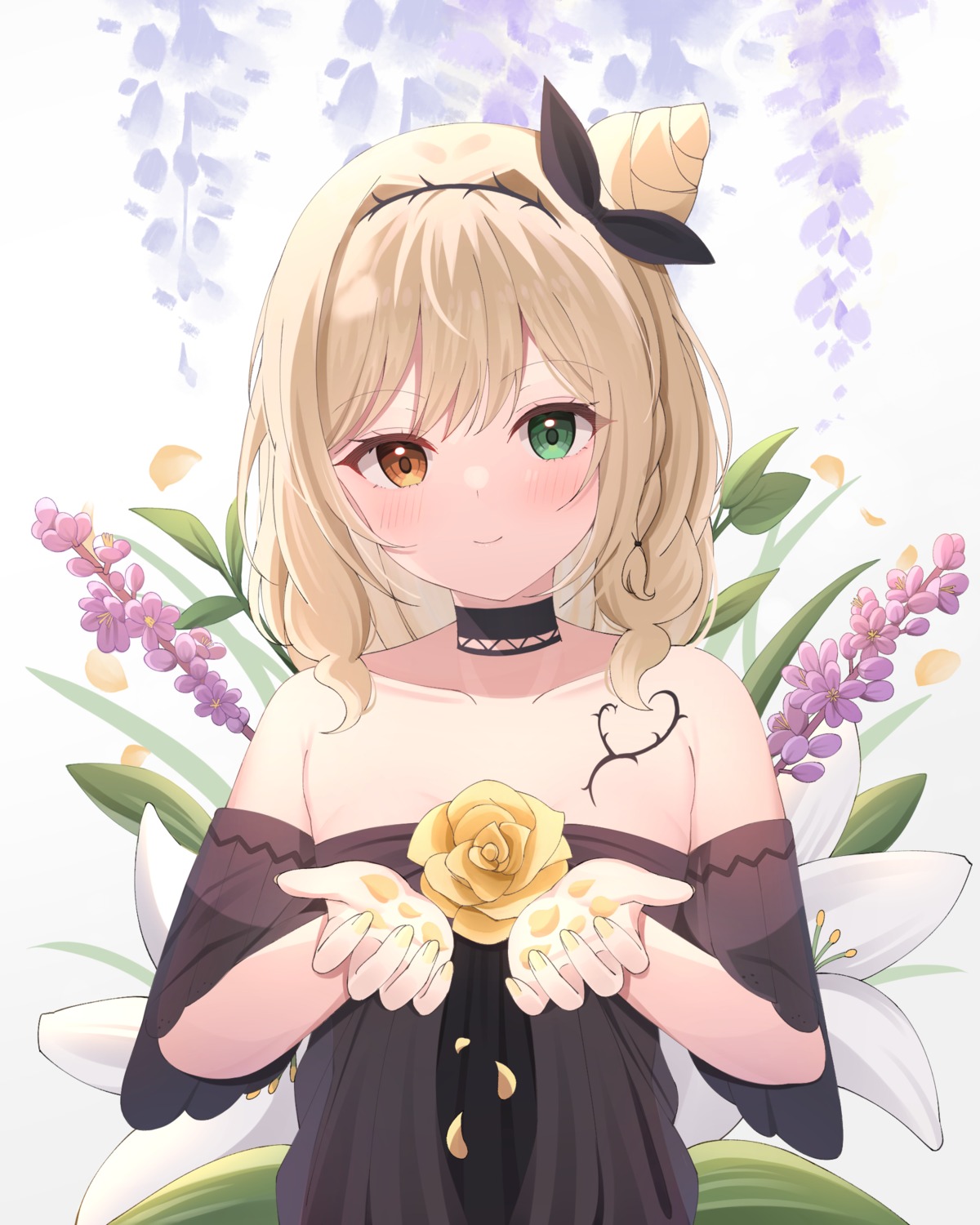 heterochromia, ibara_muan, indie_virtual_youtuber, no_bra, see_through, starfox1015, tattoo