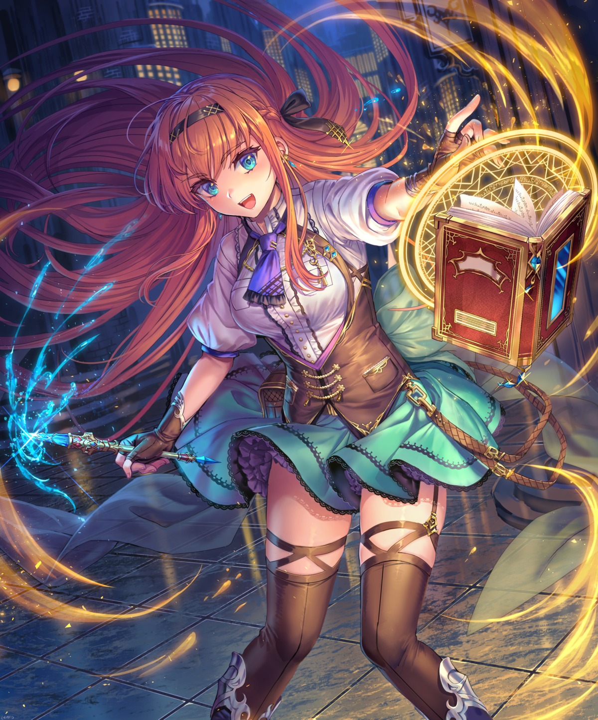garter, shichigatsu, skirt_lift, stockings, thighhighs