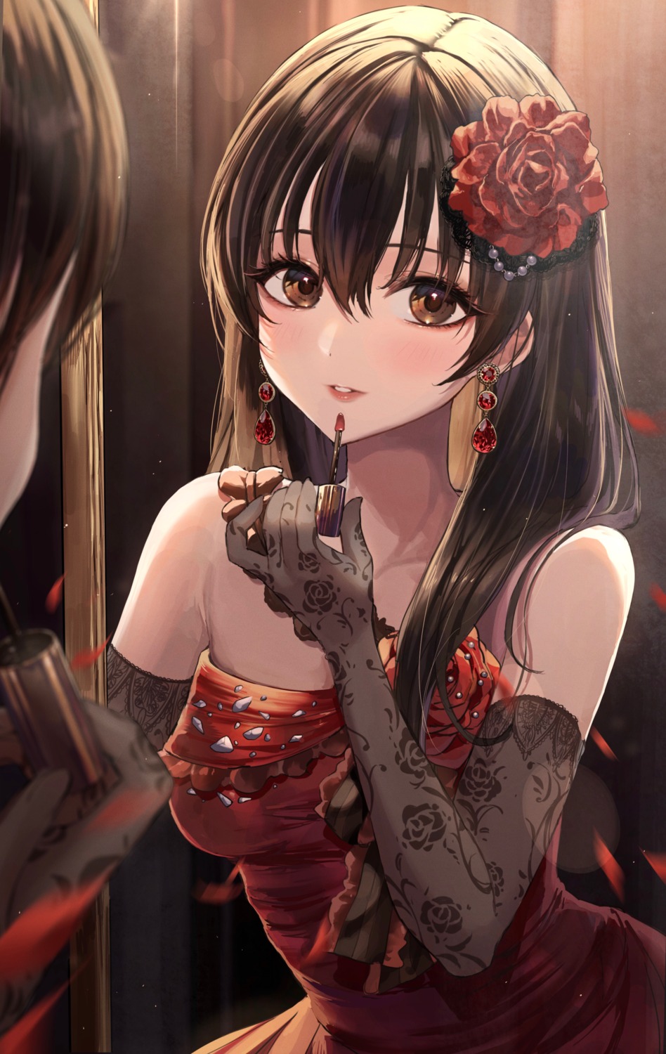 dress, fujiwara_hajime, kudou_eru, no_bra, the_idolm@ster, the_idolm@ster_cinderella_girls