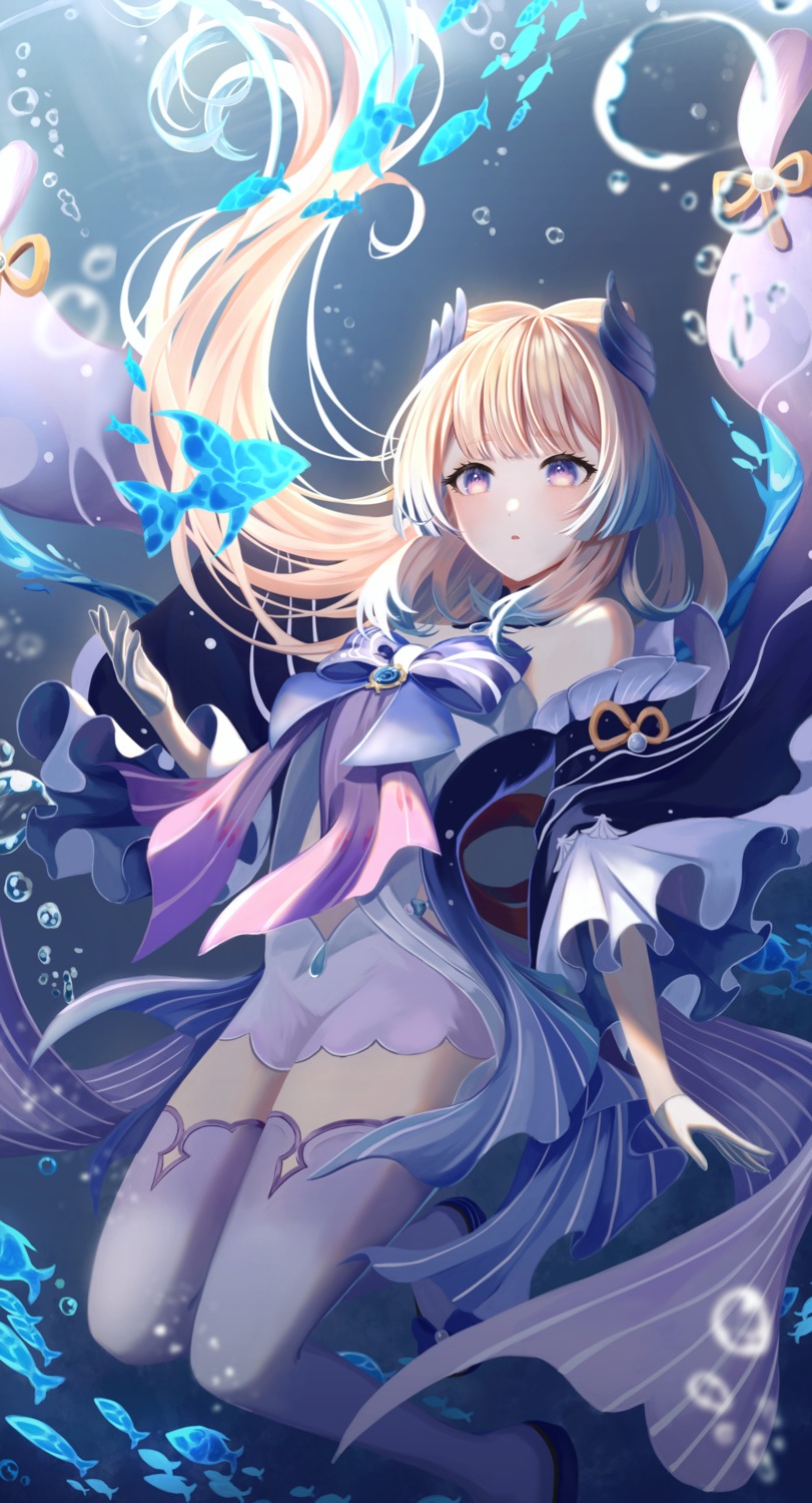 genshin_impact, sangonomiya_kokomi, thighhighs, tobi_(pixiv41237754)