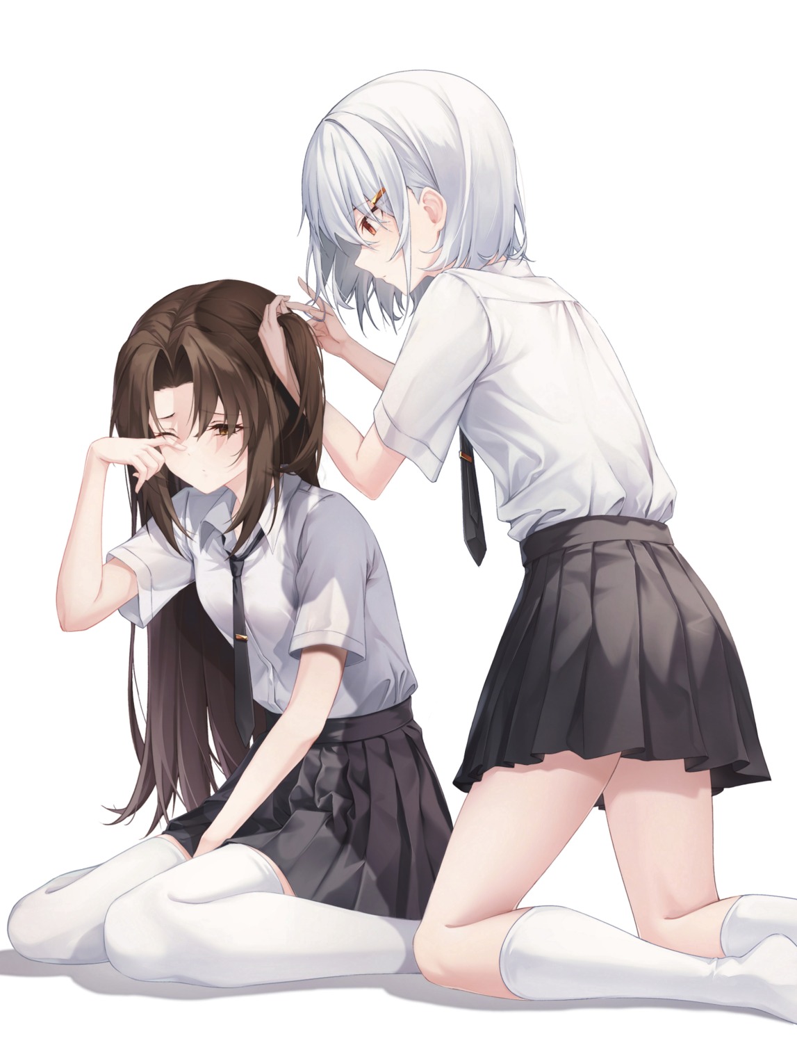 mame_(hyeon5117), seifuku, thighhighs