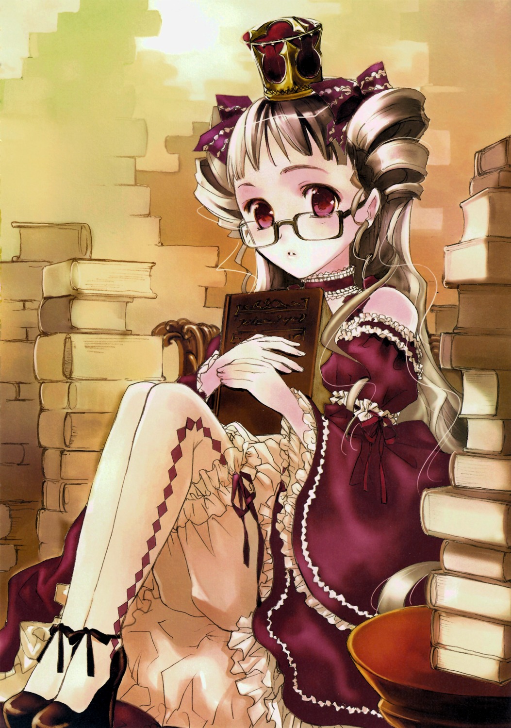 bloomers, dress, kuramoto_kaya, megane, pieces_of_the_world