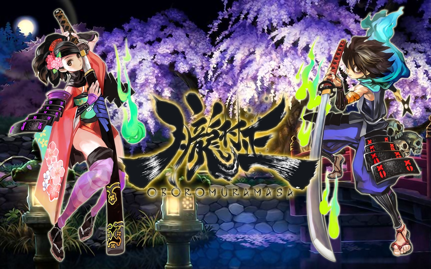 kisuke, momohime_(muramasa), oboro_muramasa, shigatake, wallpaper