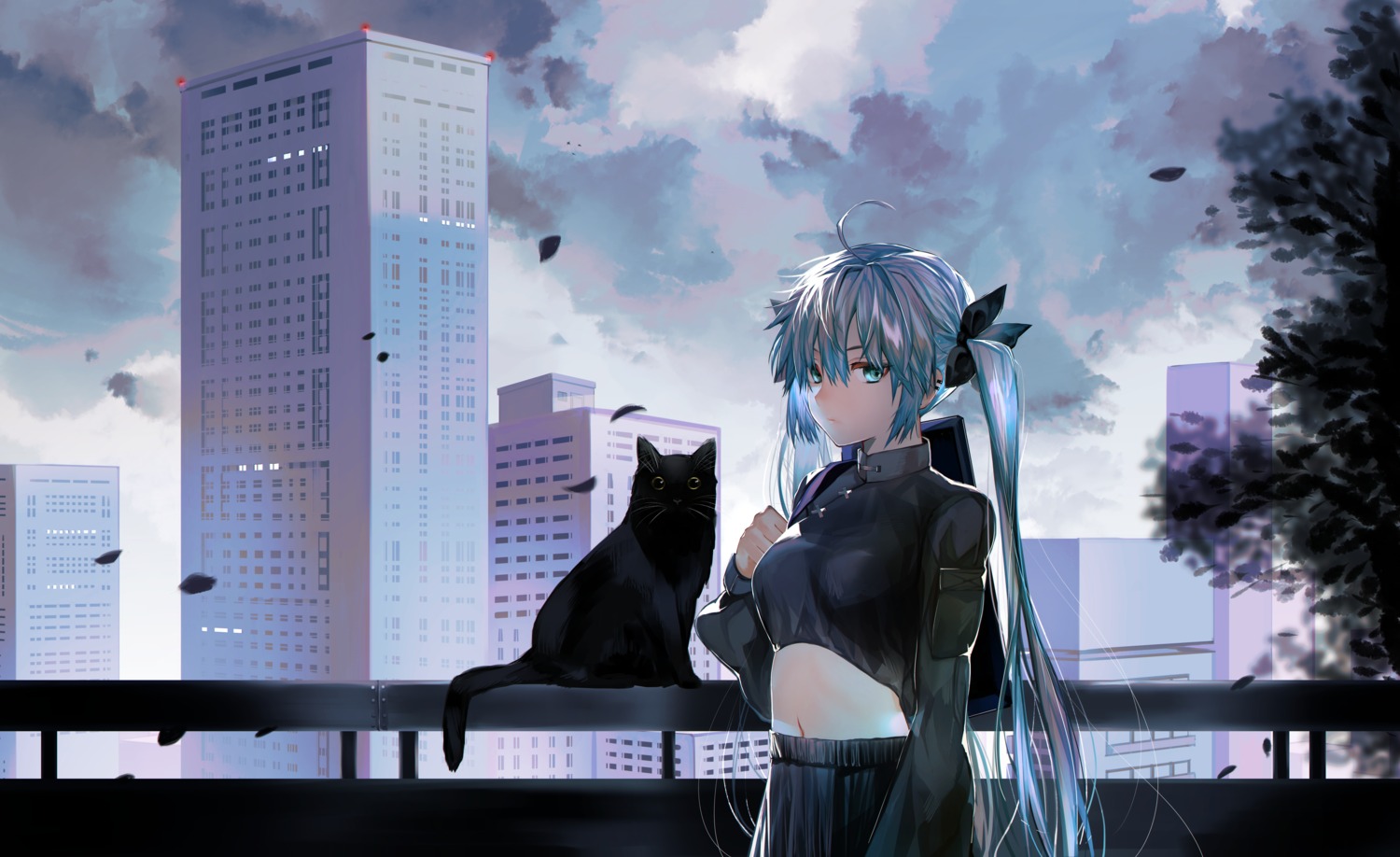 hatsune_miku, hitotsuyama_jitan, neko, vocaloid