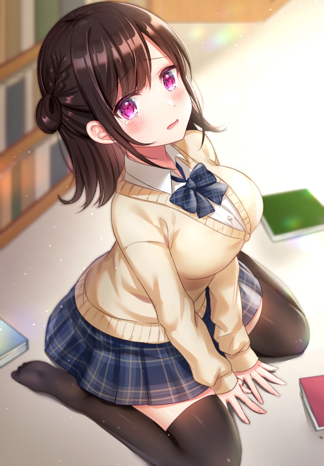 seifuku, sweater, thighhighs, umishima_rinta