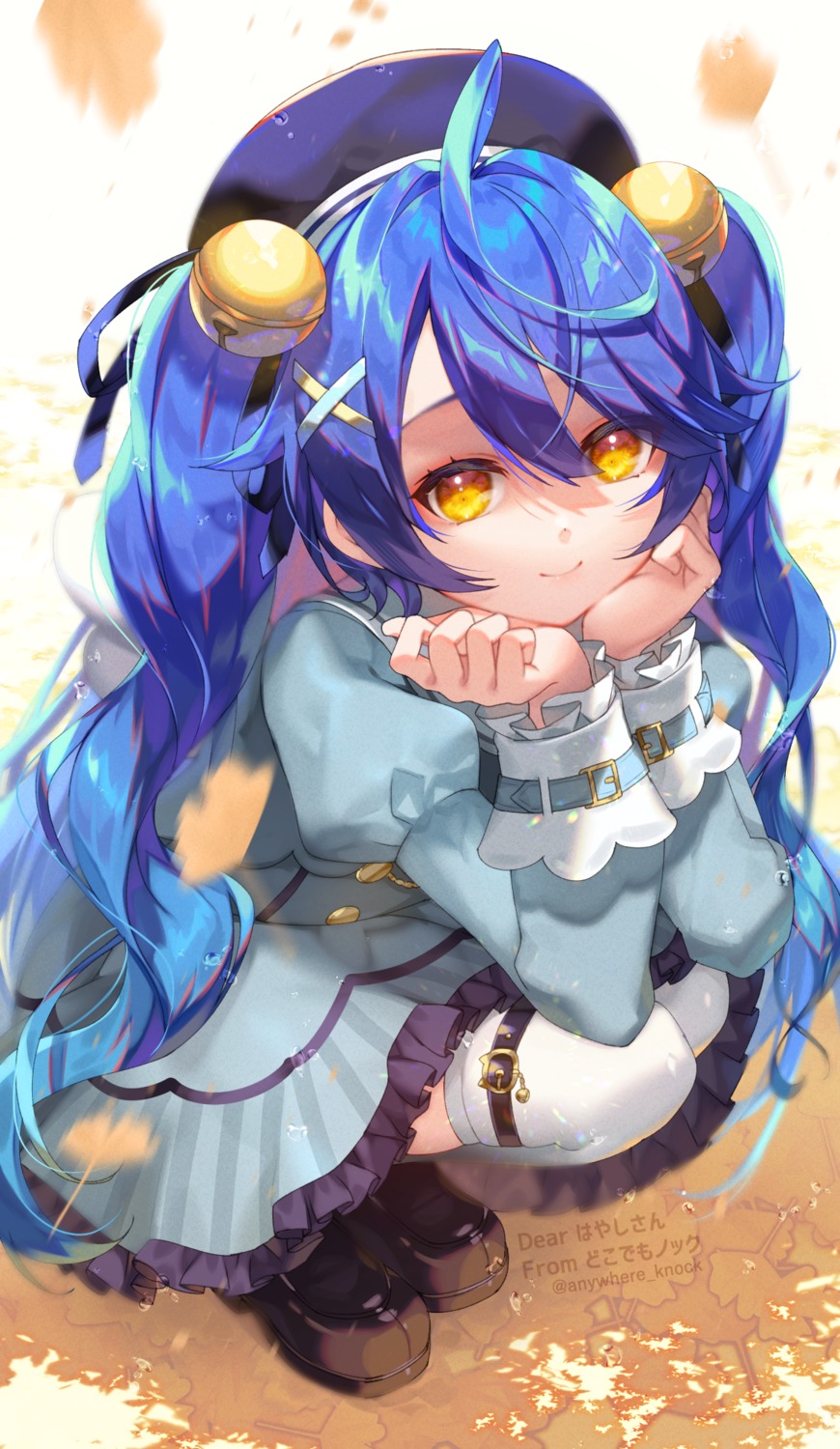 anywhere_knock, garter, skirt_lift, thighhighs