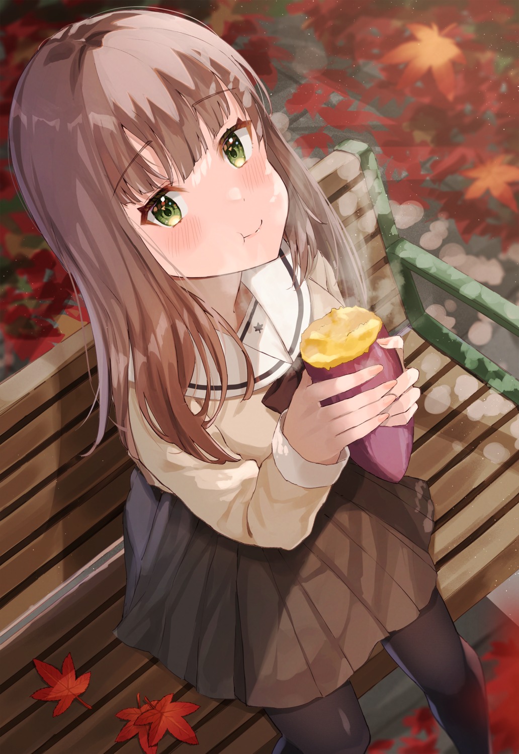 haru_yu, pantyhose, seifuku