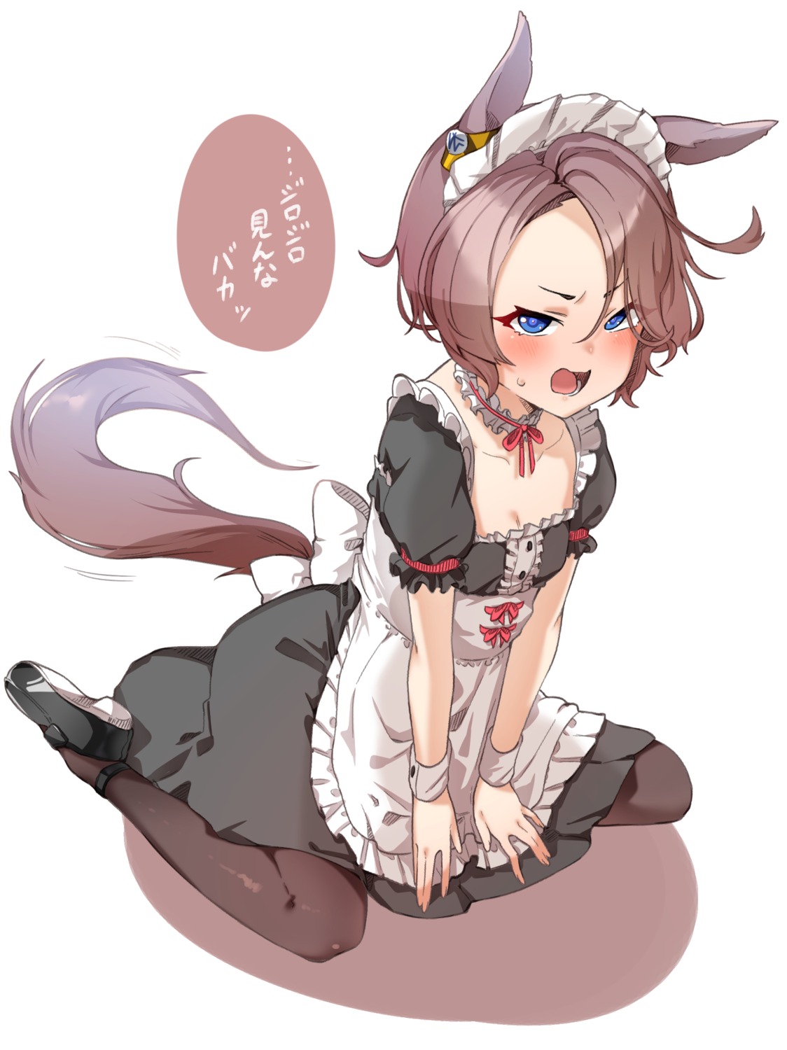 animal_ears, maid, narita_taishin_(umamusume), pantyhose, tail, uma_musume_pretty_derby, umashio