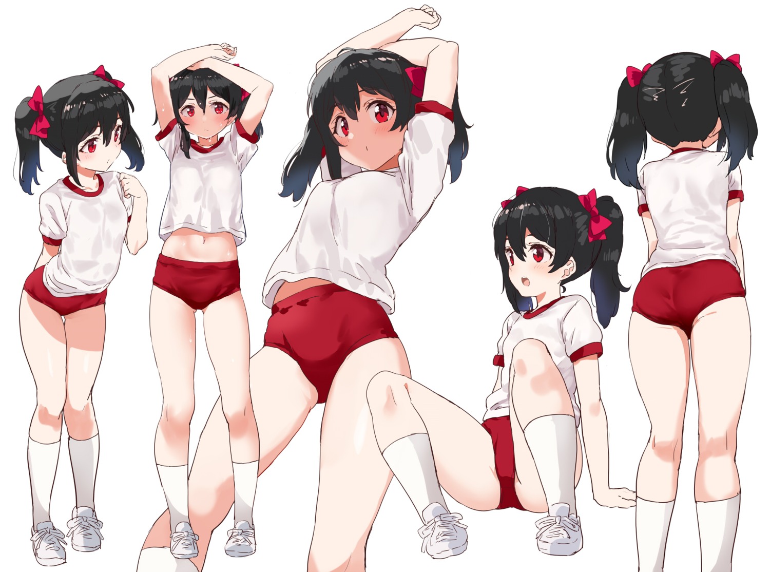 ass, buruma, gym_uniform, kurokawa_makoto, love_live!, love_live!_(series), yazawa_nico