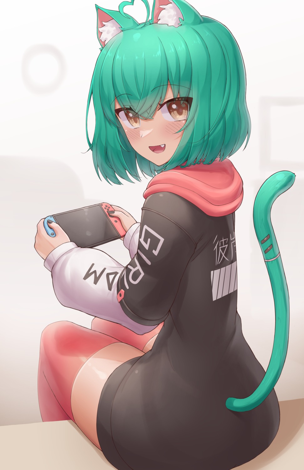animal_ears, hungrydurp, nekomimi, tail, thighhighs, vshojo