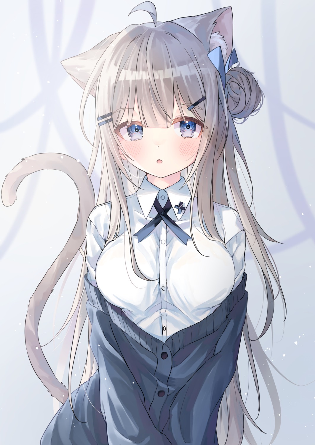 animal_ears, nekomimi, riri_(ri0177), seifuku, sweater, tail
