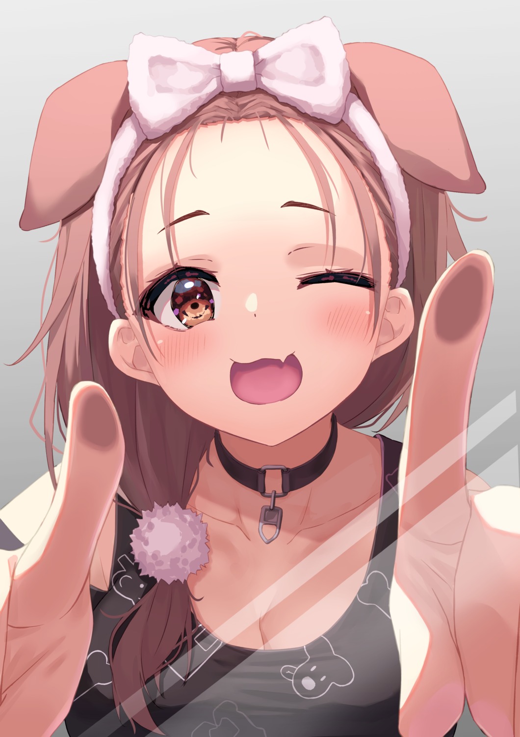animal_ears, cleavage, hololive, hololive_gamers, inugami_korone, inumimi, starkamisan
