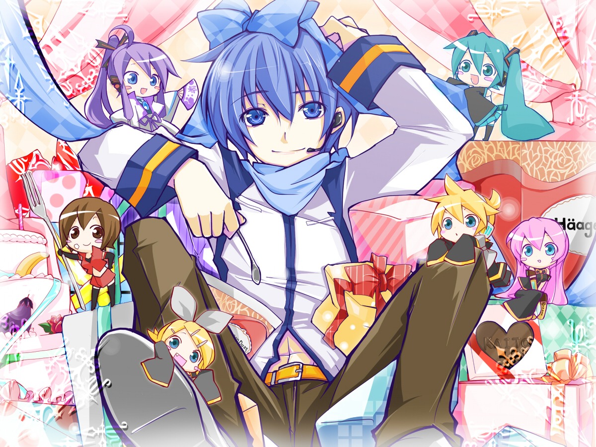 chibi, haru_aki, hatsune_miku, kagamine_len, kagamine_rin, kaito, kamui_gakupo, megurine_luka