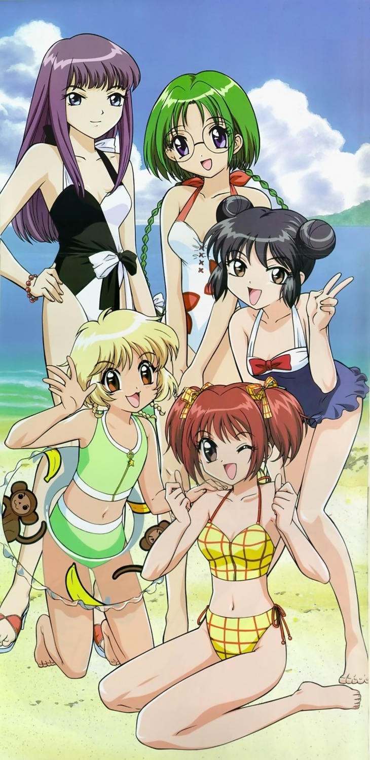aizawa_mint, bikini, fong_pudding, fujiwara_zakuro, ishii_kumi, midorikawa_lettuce, momomiya_ichigo, swimsuits