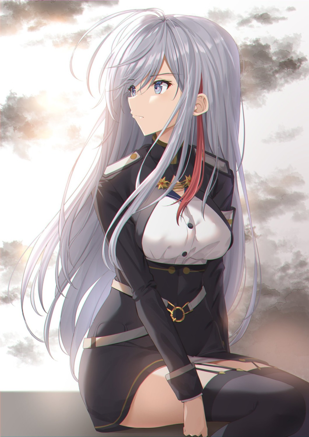 86_-eighty_six-, kanaria_hisagi, stockings, thighhighs, uniform, vladilena_milize