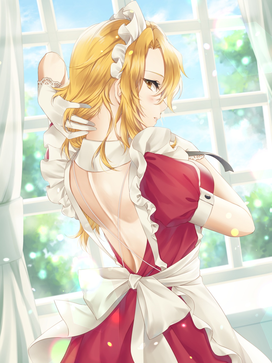 kirisita, maid, no_bra, touhou, yumeko