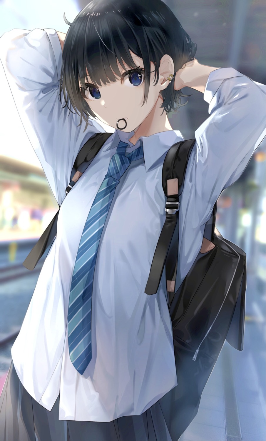 clover_(cloversoya), kurokuro_illust, seifuku