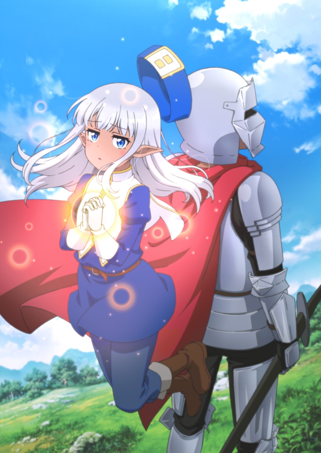 alvin_(kono_healer), armor, karla_(kono_healer), kono_healer_mendokusai, pointy_ears, sword, tagme