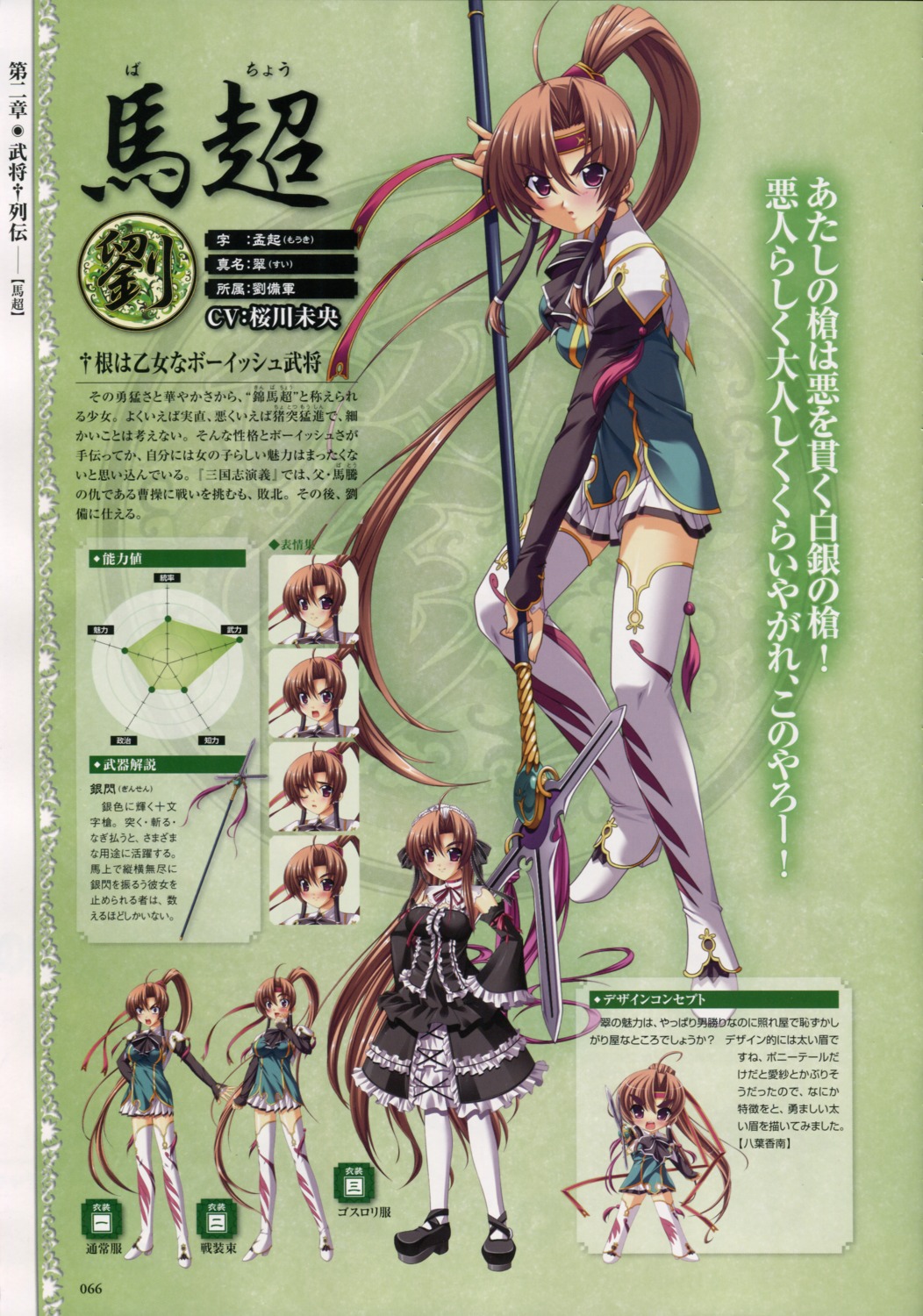 bachou, baseson, character_design, chibi, expression, koihime_musou, lolita_fashion, profile_page