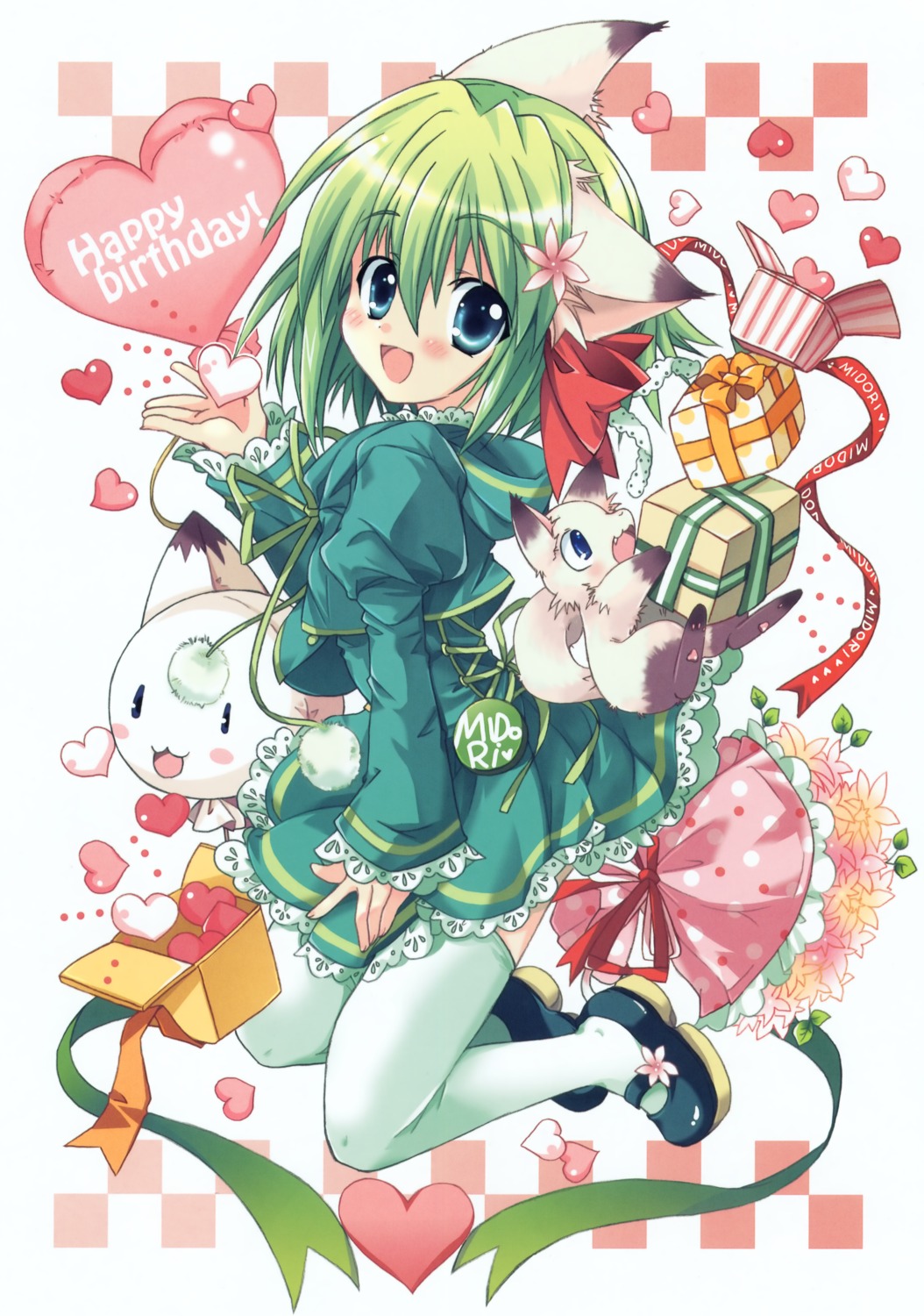 animal_ears, dress, greenwood, izumi_rei, lolita_fashion, midori, nekomimi, thighhighs