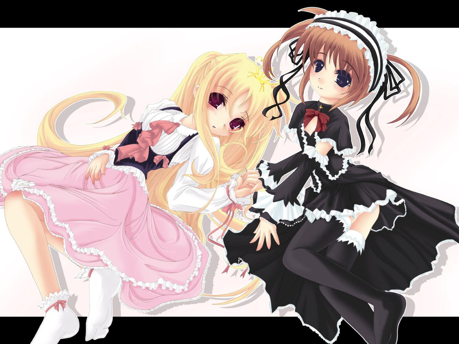 fate_testarossa, frapowa, mahou_shoujo_lyrical_nanoha, takamachi_nanoha, wallpaper