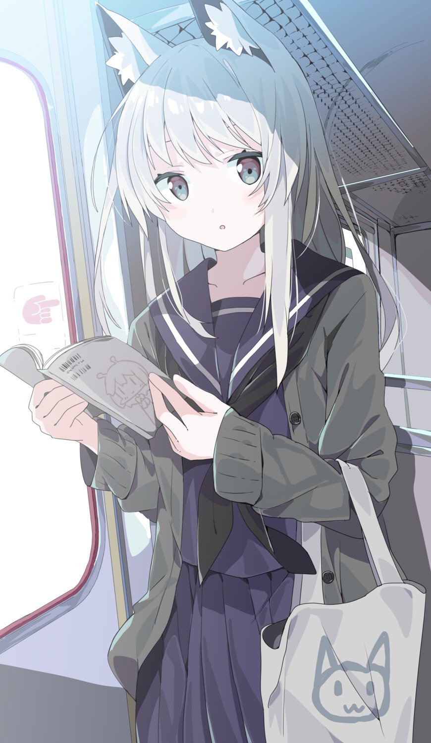 animal_ears, seifuku, sweater, tantan_men_(dragon)