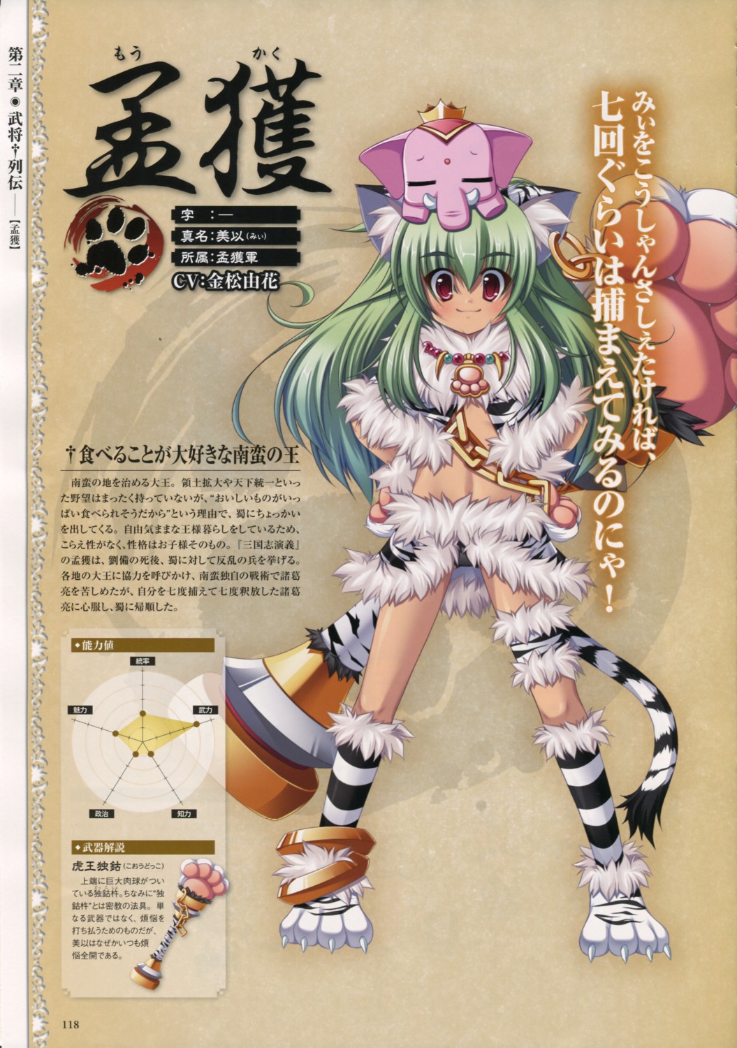 animal_ears, baseson, garter, koihime_musou, moukaku, nekomimi, profile_page, tail