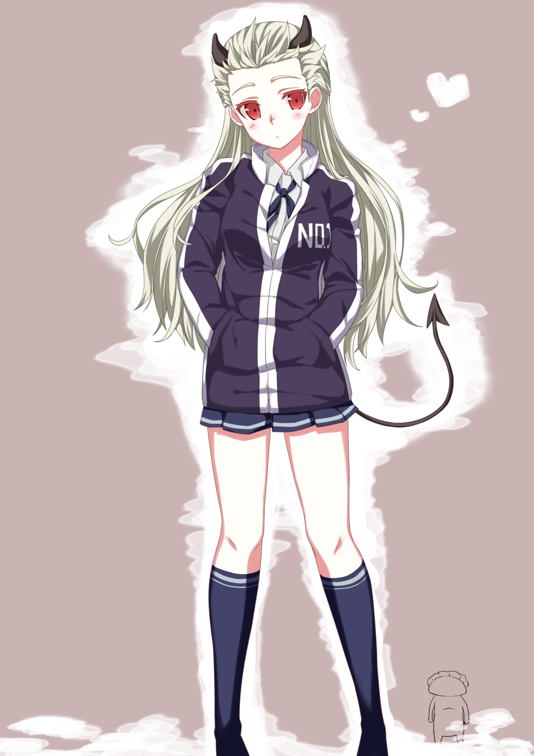 dorohedoro, horns, noi_(dorohedoro), satoochief, seifuku, tail