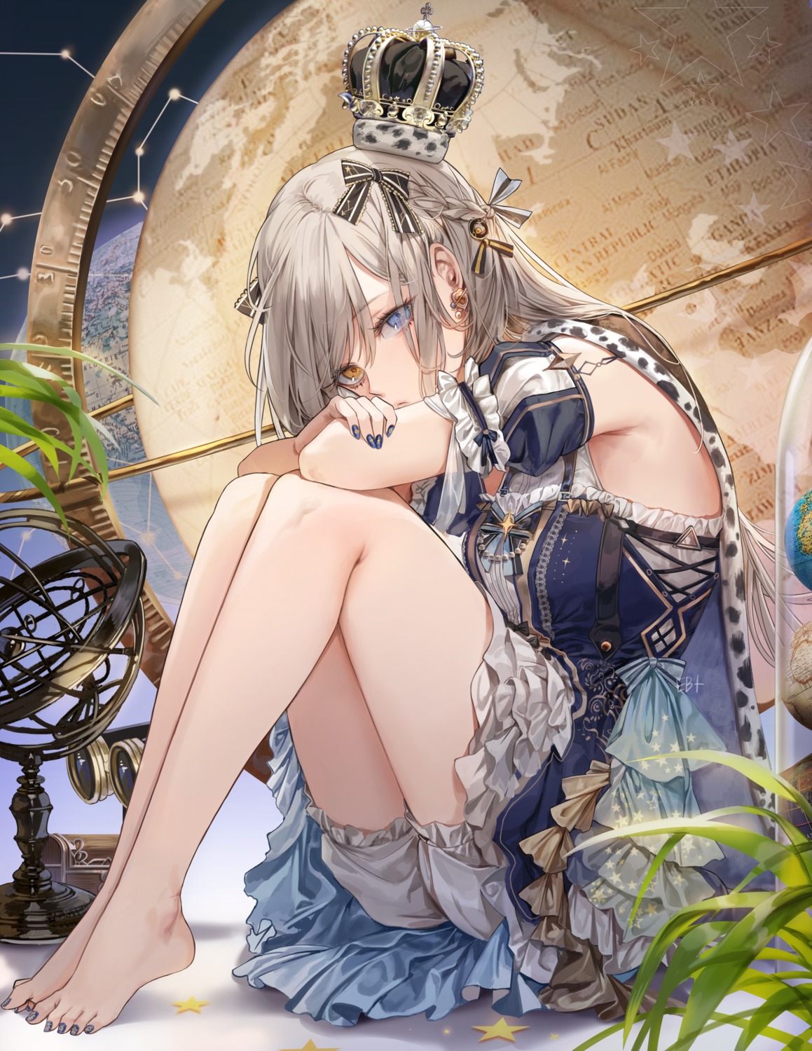 bloomers, dress, feet, heterochromia, kim_eb, skirt_lift