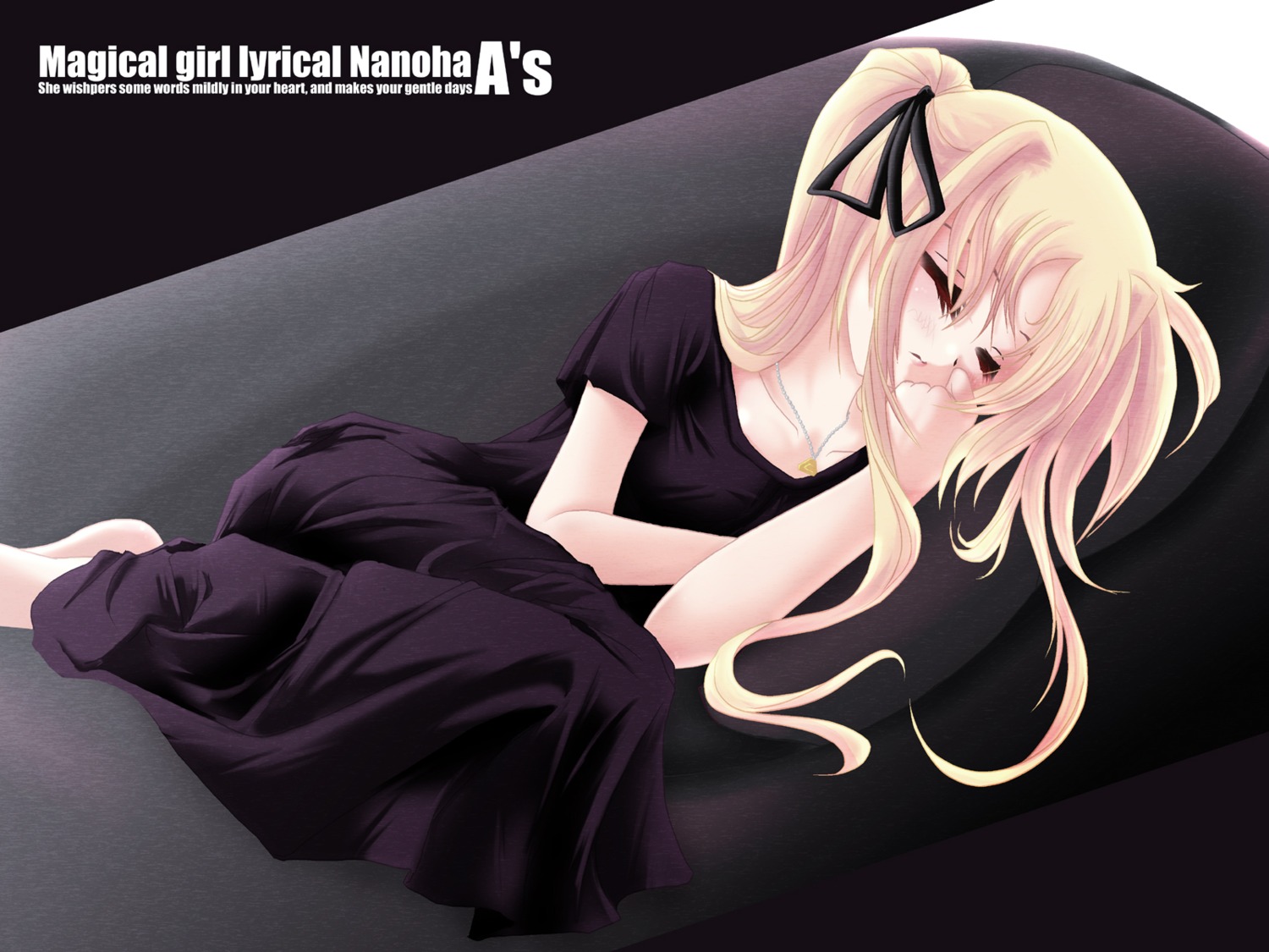 dress, fate_testarossa, frapowa, mahou_shoujo_lyrical_nanoha, mahou_shoujo_lyrical_nanoha_a's, wallpaper
