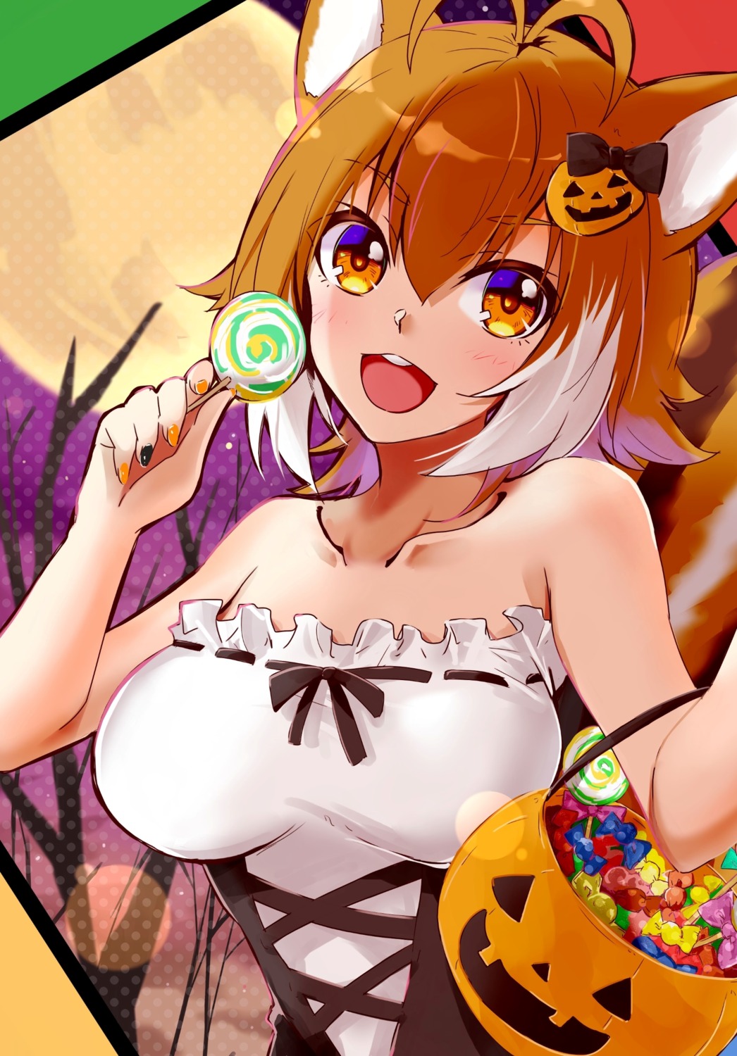 animal_ears, blazblue, blazblue:_calamity_trigger, blazblue:_chronophantasma, blazblue:_continuum_shift, chukachuka, halloween, makoto_nanaya, tail