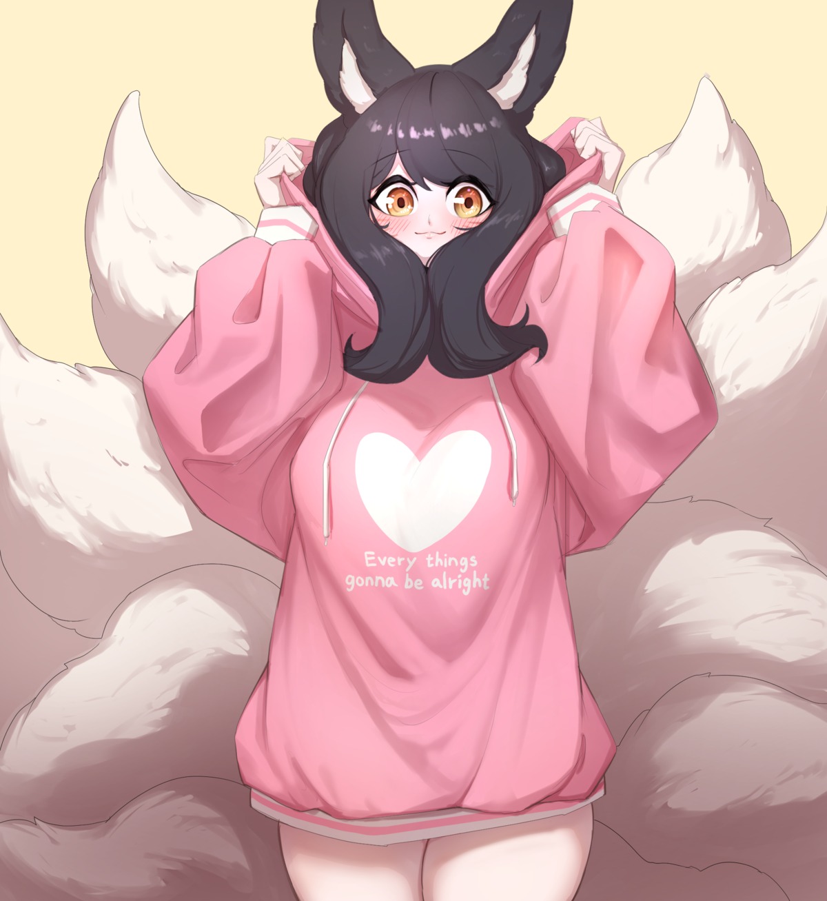 ahri, animal_ears, kitsune, league_of_legends, tail, yabby