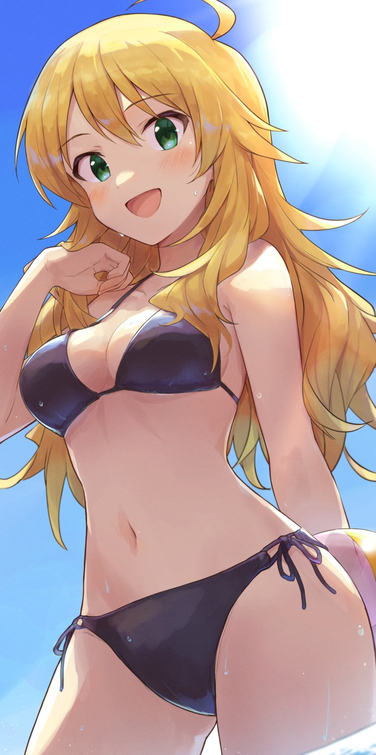 bikini, hoshii_miki, shuucream_(syuichi), swimsuits, the_idolm@ster, wet
