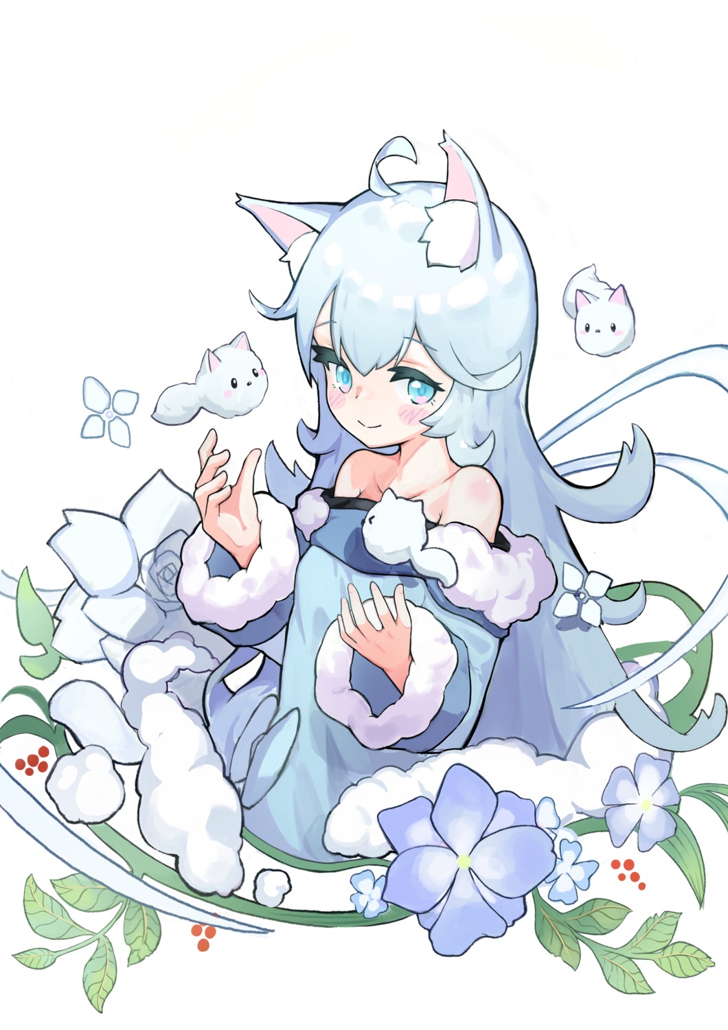 animal_ears, bluefish_0025, dress, nekomimi