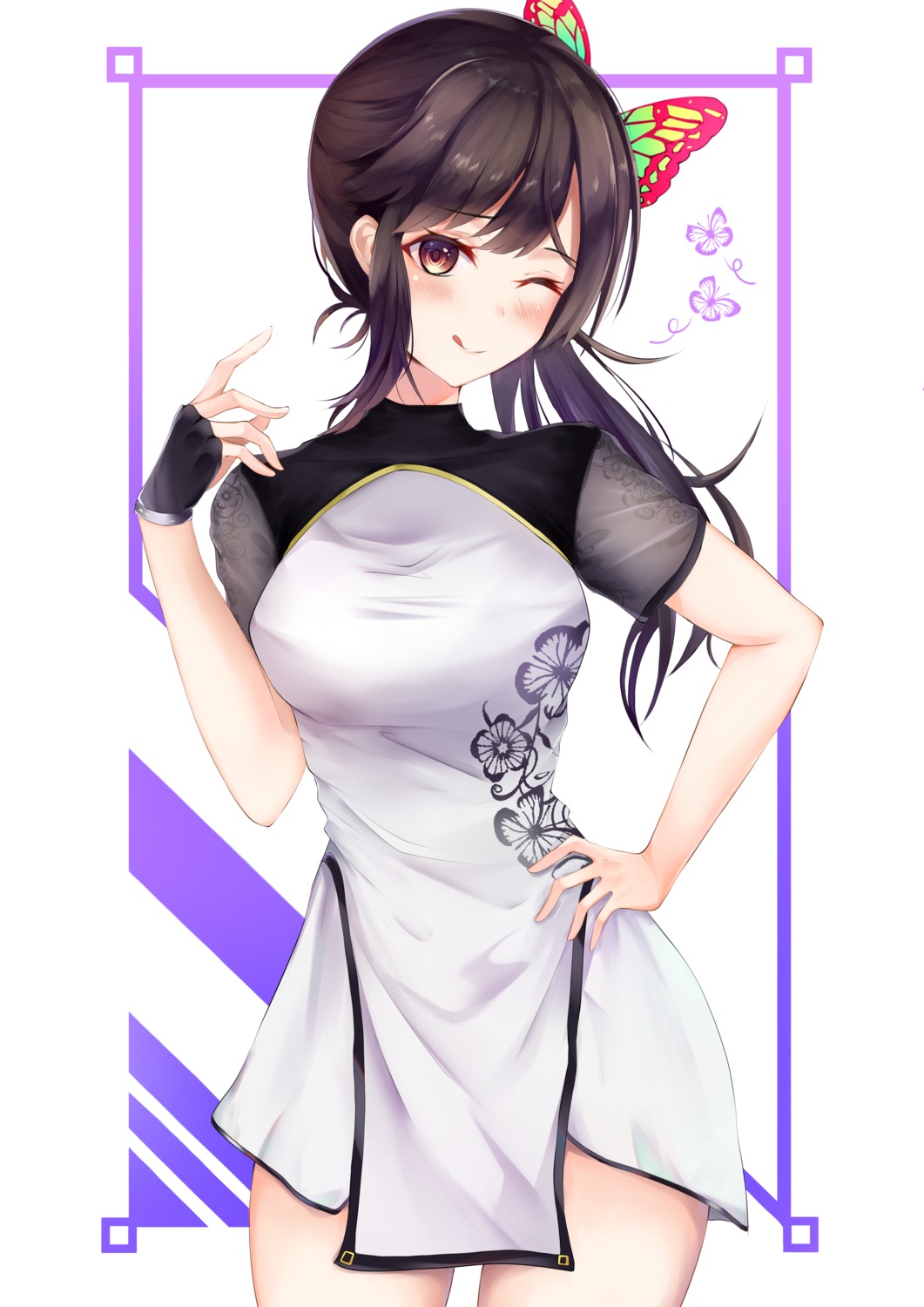 asian_clothes, kimetsu_no_yaiba, kisaki_oni, see_through, tsuyuri_kanao