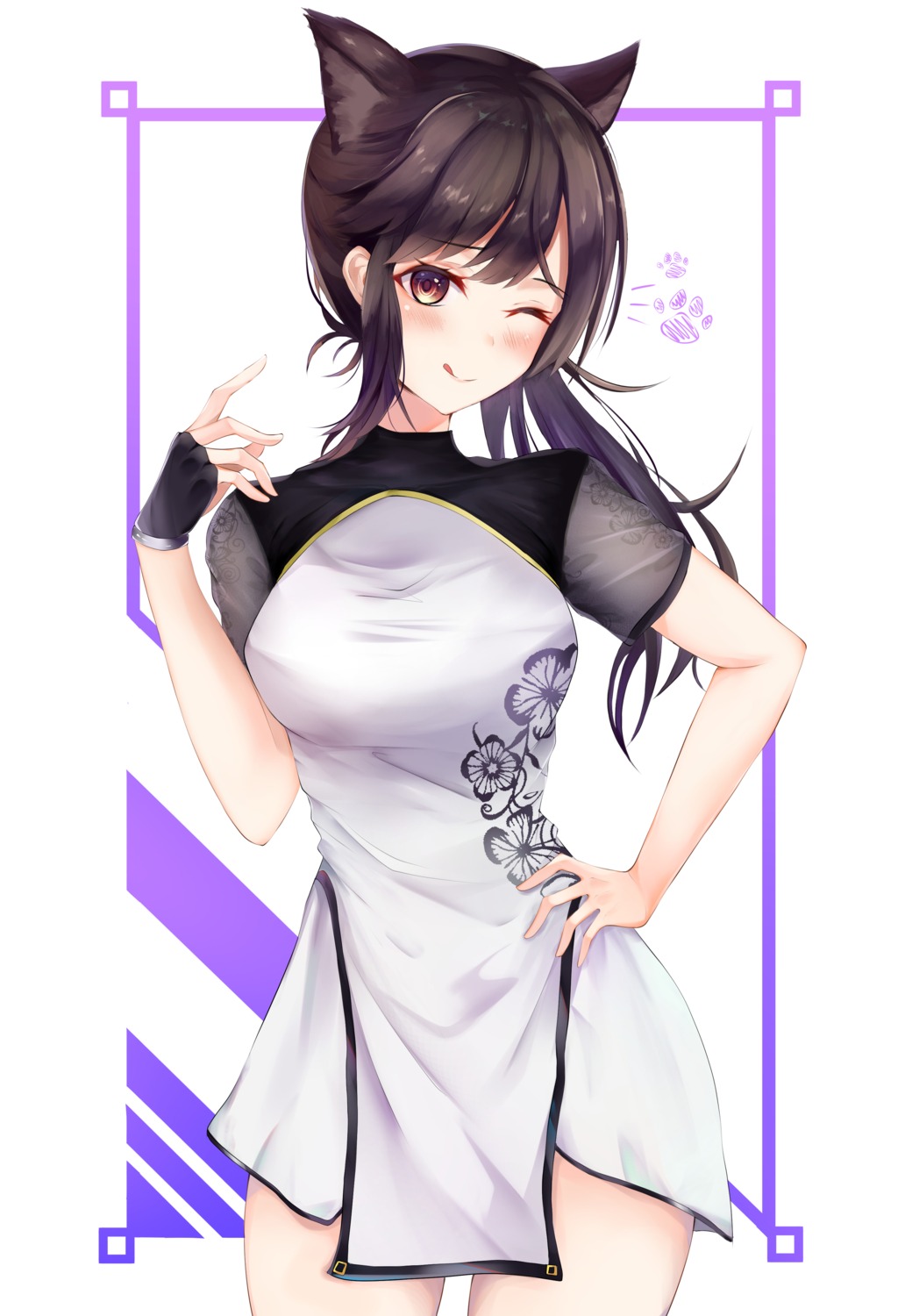 animal_ears, asian_clothes, kimetsu_no_yaiba, kisaki_oni, see_through, tsuyuri_kanao