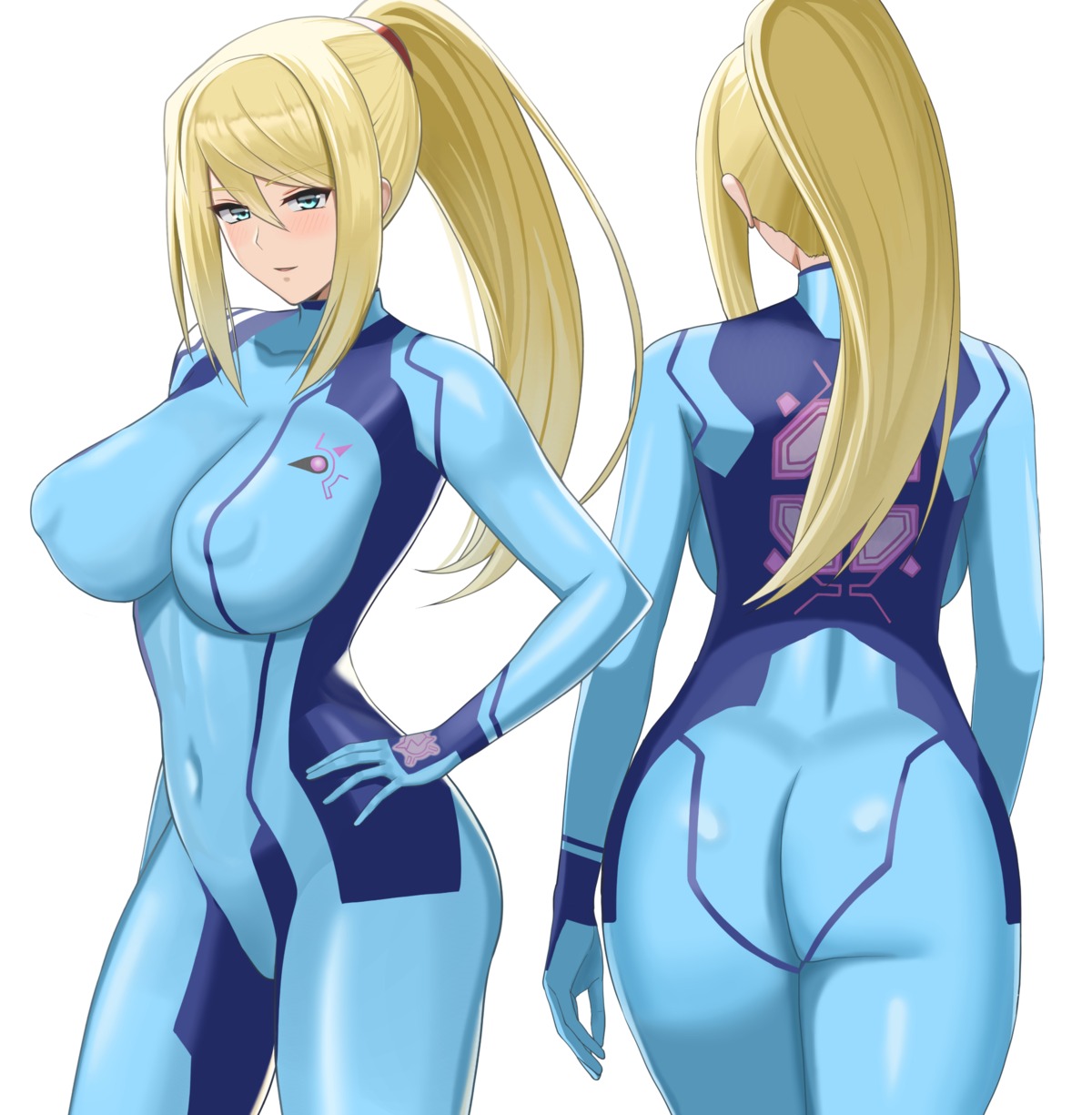 ass, bodysuit, erect_nipples, higofushi, metroid, samus_aran