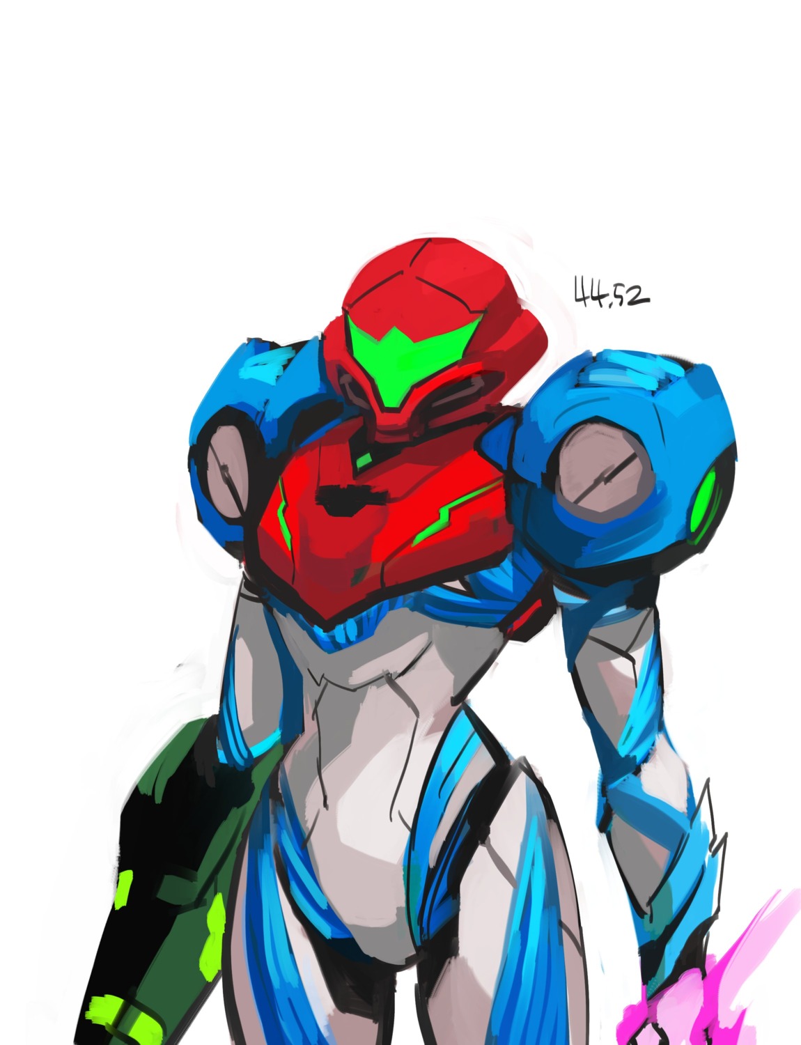 33dot, armor, bodysuit, metroid, metroid_dread, samus_aran, sketch, weapon
