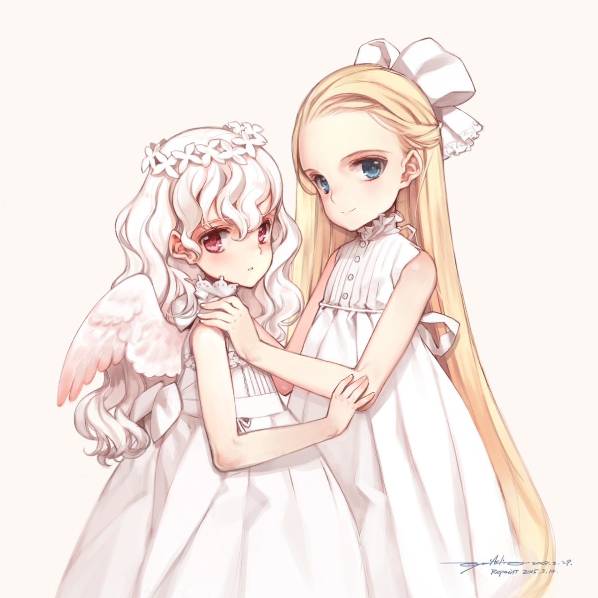 dress, oyari_ashito, wings