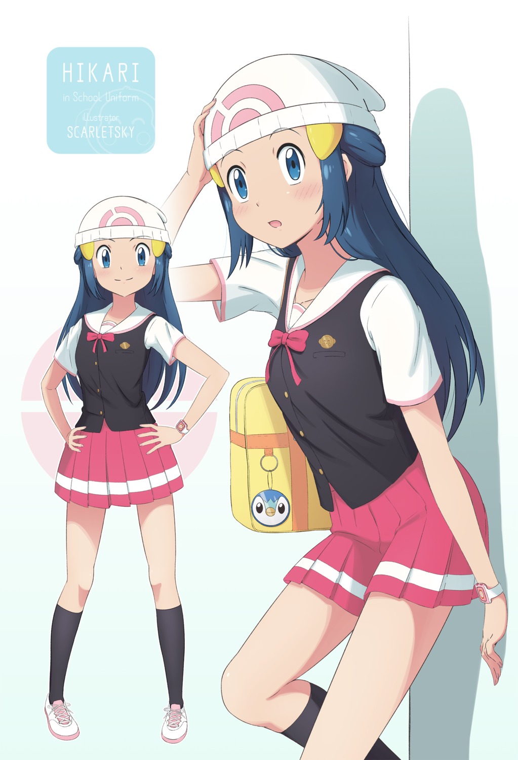 hikari_(pokemon), pokemon, pokemon_bdsp, pokemon_dppt, scarletsky, seifuku