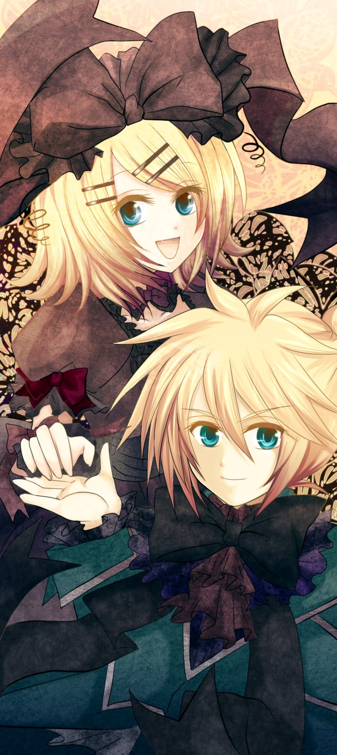 kagamine_len, kagamine_rin, lolita_fashion, soriku, vocaloid