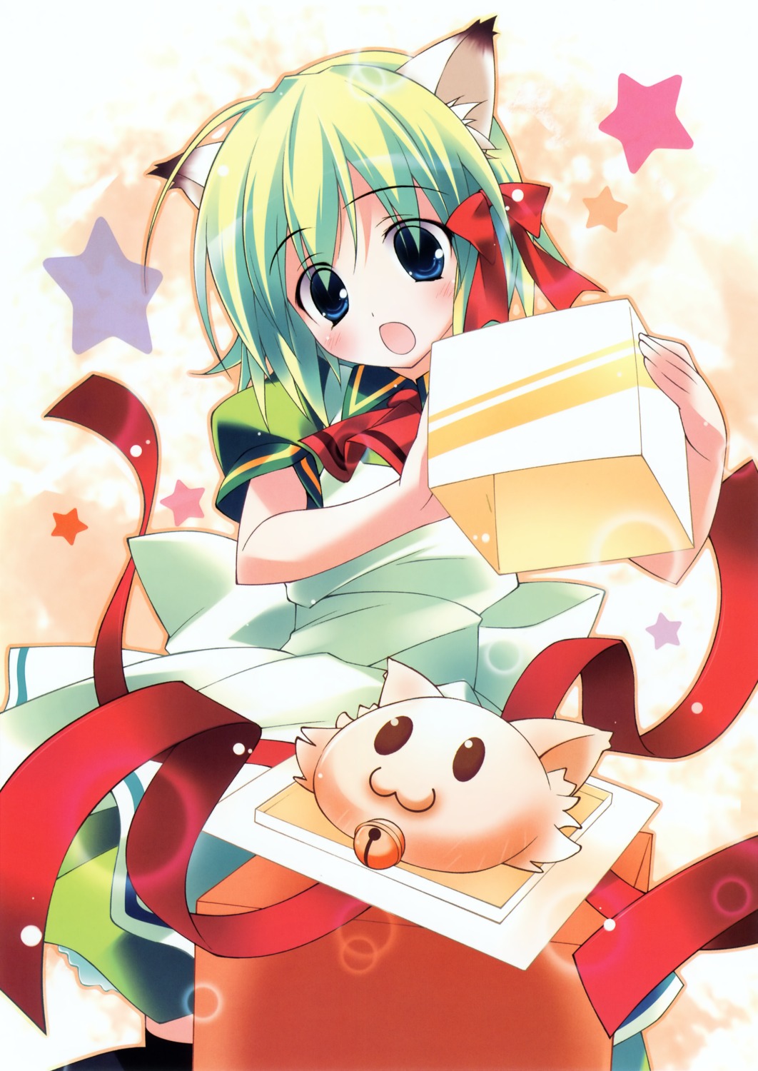 animal_ears, greenwood, midori, nekomimi, sakana