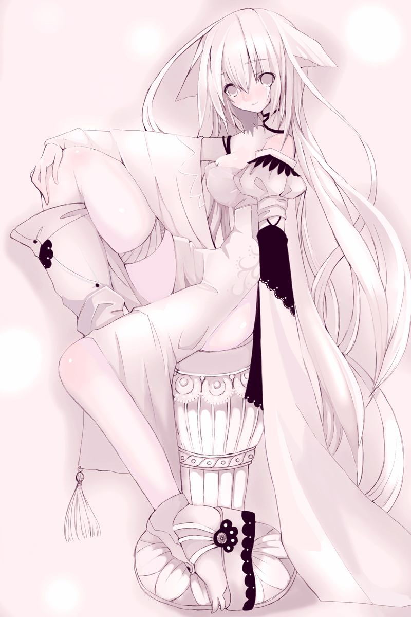 animal_ears, cleavage, dress, saibashi