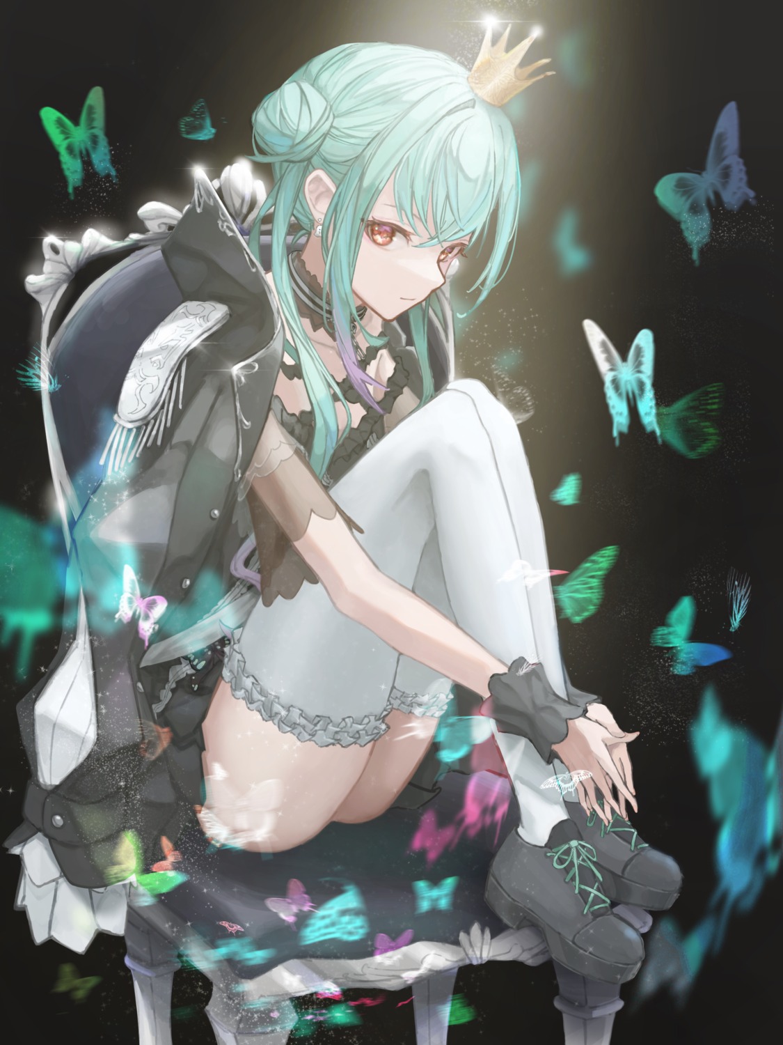 gothic_lolita, hololive, lolita_fashion, rasa_k, see_through, skirt_lift, thighhighs, uruha_rushia