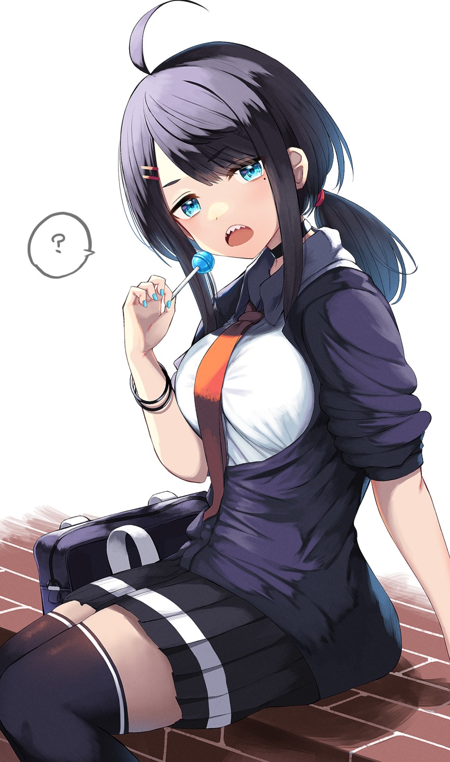 seifuku, sweater, thighhighs, yamato_(muchuu_paradigm)